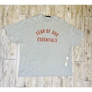 Fear of God Essentials Men's Heather Oatmeal T-Shirt
